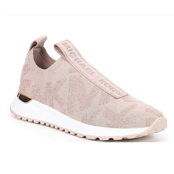 MICHAEL Michael Kors Bodie Metallic Logo Knit Slip-On Trainer - Picture 1 of 4
